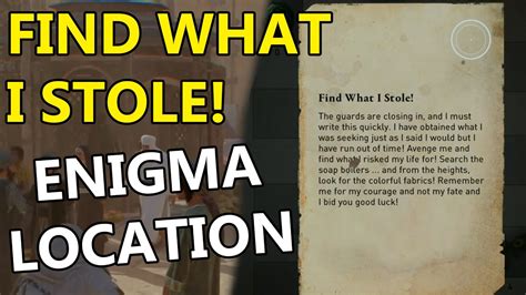 Find What I Stole Enigma Location Assassin S Creed Mirage Guide Ps