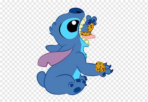 Cartoon Character Illustration Lilo Stitch Eating Biscuits Lilo