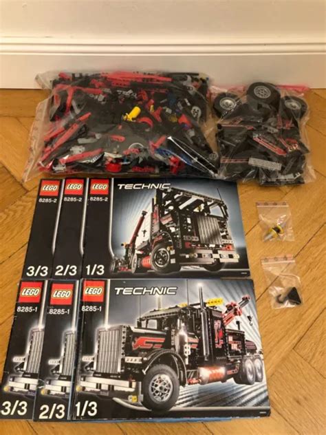 Lego Black Tow Truck Technic In Silver Edition Complete