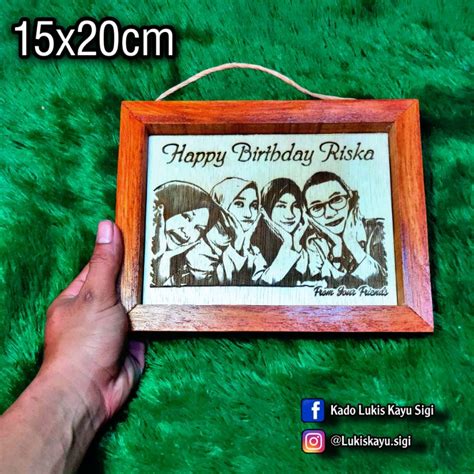 Jual Sketsa Wajah Lukis Kayu Pigura Shopee Indonesia