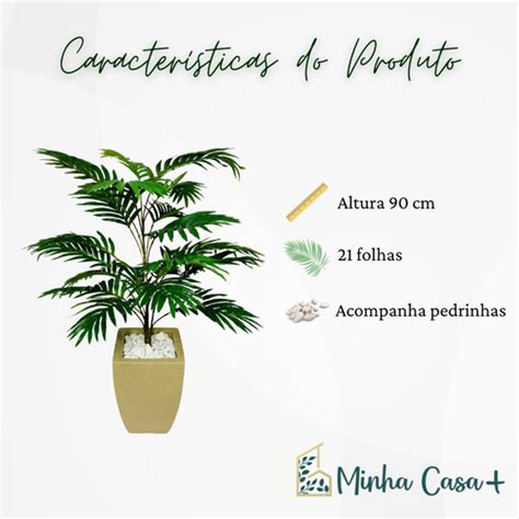 Palmeira Areca Coqueiro Artificial Vaso Decora O Frete Gr Tis