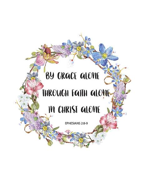 Christian Bible Verse Quote Faith Grace Painting By Wall Art Prints Fine Art America