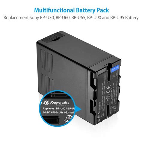 Powerextra Multifunctional Battery For Sony Xdcam Ex Camcorders