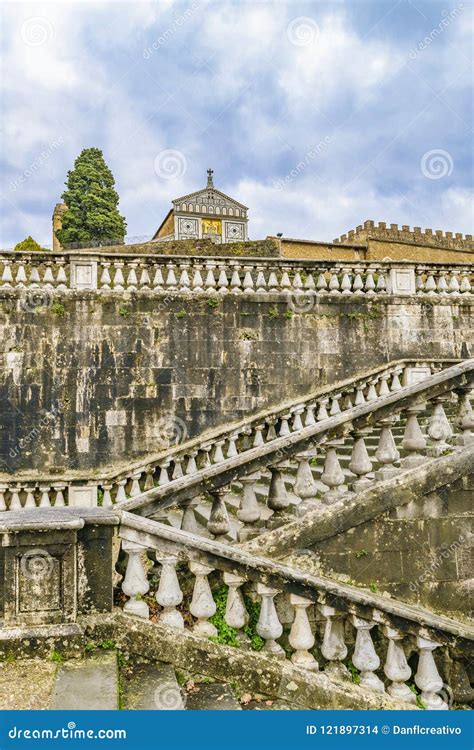 San Miniato Al Monte Basilica Florenz Italien Stockfoto Bild Von