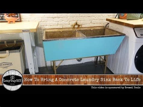 How To Restore A Vintage Concrete Laundry Sink Lazy Guy Diy Artofit