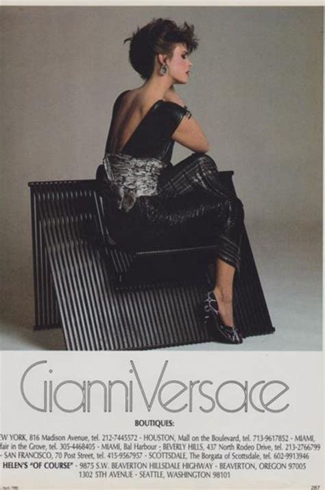 Gianni Versace 1985 Fashion 1980s Fashion Womenswear Fashion