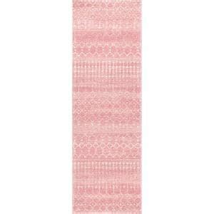 Nuloom Blythe Modern Moroccan Trellis Ft X Ft Gray Runner Rug