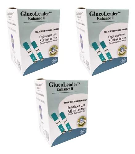 Tiras Glicemia Glucoleader Enhance Kit 150 Un Original Novo Frete grátis