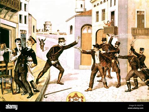 Assassination Of George I Of Greece In Salonica 1913 Greece Athens Private Collection Stock