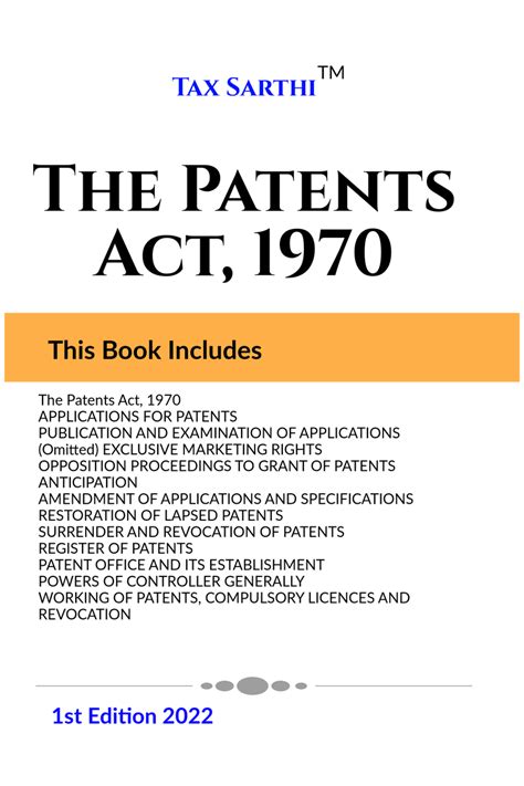 The Patents Act St Edition