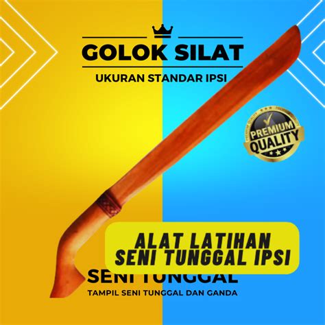 Jual Golok Pencak Silat Seni Tunggal Jurus Ipsi Ukuran Dewasa Remaja