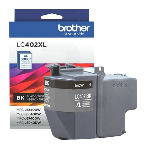 Brother LC402XLBK Alto Rendimiento Negro Original Caja Para