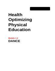 Health Optimizing Physical Education Mod3 Docx Senior High School