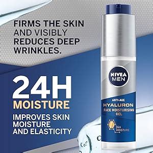 NIVEA MEN Hyaluron Face Gel 50 Ml Hidratante Facial Antiarrugas Para