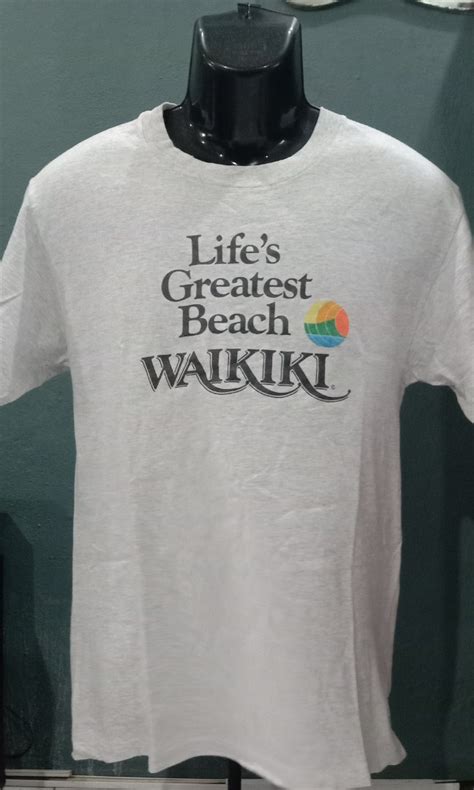 Vintage Waikiki Beach Hawaii T Shirt Men S Fashion Tops Sets