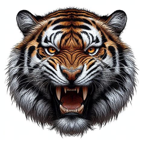 sharp tiger head stock illustration illustration  emblem