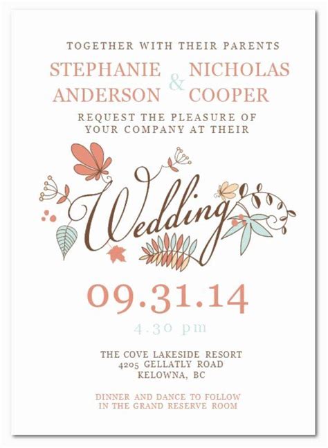 Wedding Invitation Template for Word Elegant Diy Printable Ms Word Wedding Invitation Template ...