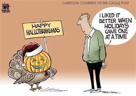 Happy Hallothanksmas Ecards Funny Christmas Humor Retro Humor