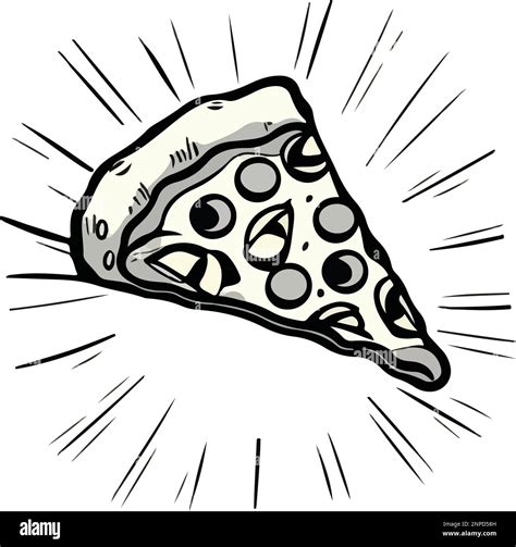 Delicious Slice Of Pizza Vector Illustration Stock Vector Image And Art