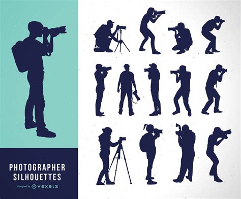 Collection Of Photographer Silhouettes Vector Download