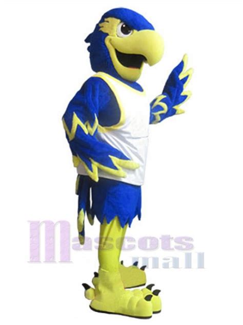 Blue Hawk Mascot Costume Animal