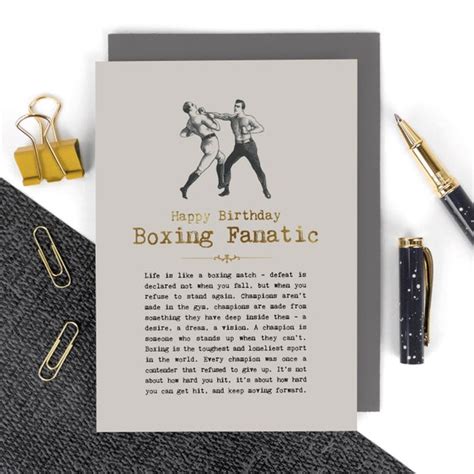 Boxing Birthday Card Gc1409 Etsy Uk