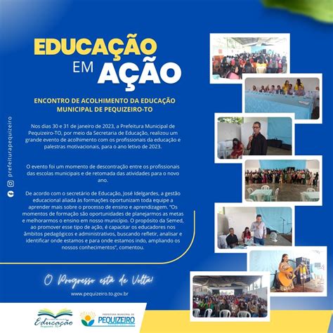 EducaÇÃo Em AÇÃo Prefeitura De Pequizeiro To