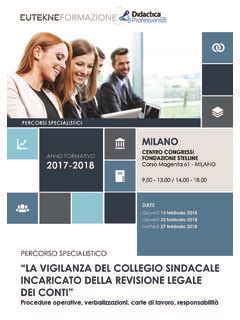 La Vigilanza Del Collegio Sindacale La Vigilanza Del Collegio