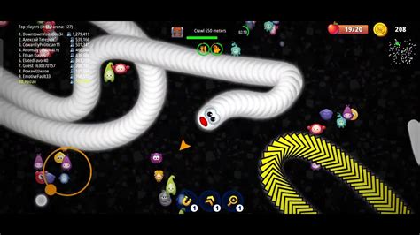 WormsZone Io New Snake Hard Level Big To Small Snake YouTube