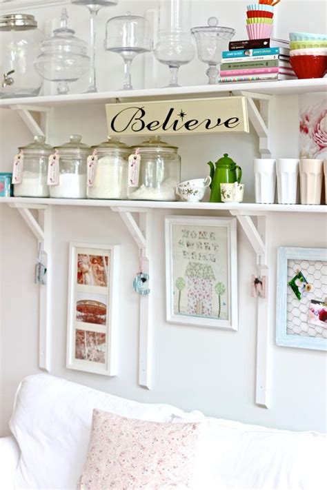 My White Kitchen With Open Shelves Shabby Chic Kitchen Decor Shabby