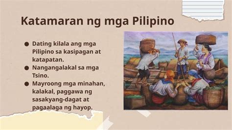 Ang Katamaran Ng Mga Pilipino By John Caleb Ilagan Ppt