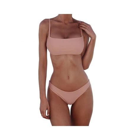 Nowe Letnie Kobiety Sta E Bikini Set Push Up Mi Kki Stanik Str J