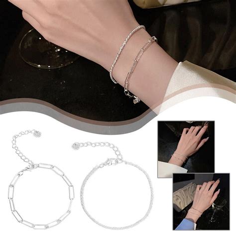 Silver Color Gypsophila Adjustable Bracelet For Women Elegant Jewelry