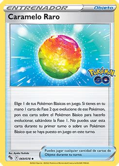 Caramelo Raro Pokémon GO de JCC Pokémon Base de datos de cartas de