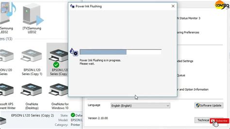 Epson L121 Power Ink Flushing Tutorial Youtube