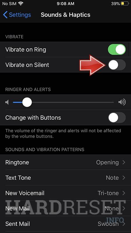 How To Manage Vibration Settings On Ring Silent Mode In Apple Iphone