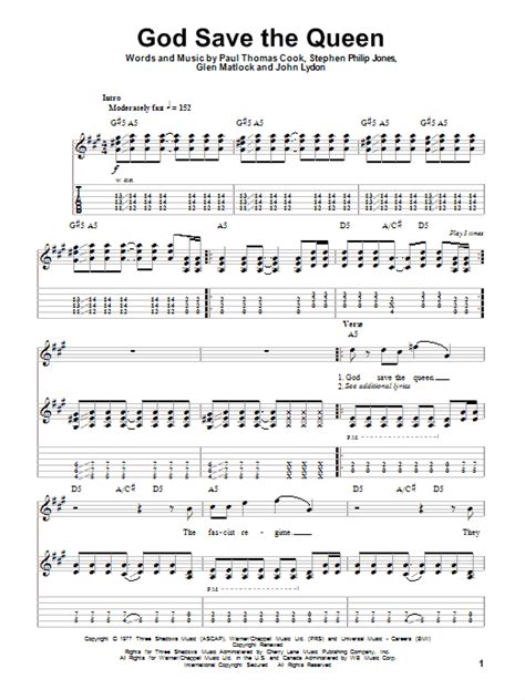 God Save The Queen | Sex Pistols | Guitar Tab Play-Along