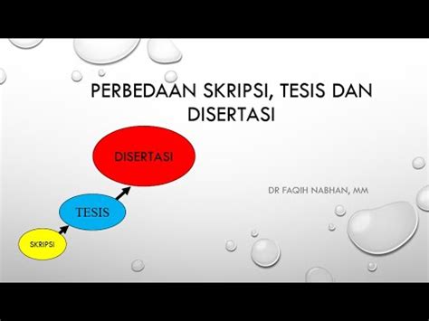 PERBEDAAN SKRIPSI TESIS DAN DISERTASI YouTube