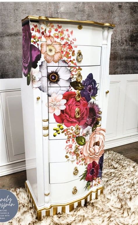 Funky Painted Furniture Decoupage Furniture Refurbished Furniture