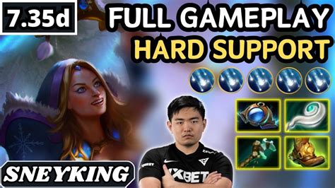 D Sneyking Crystal Maiden Hard Support Gameplay Assists Dota