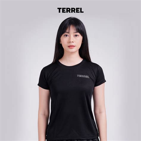 Jual Terrel Sportswear Basic Tee Black Women Jersey Baju Dry Fit Lari