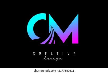 Creative Colorful Letter Cm C M Stock Vector Royalty Free 2177560611