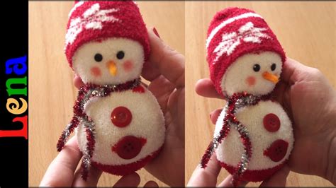 𝗞𝗿𝗲𝗮𝘁𝗶v 𝗺𝗶𝘁 𝗟𝗲𝗻𝗮 ⛄ Socken Schneemann Basteln ⛄ How To Make Sock Snowman