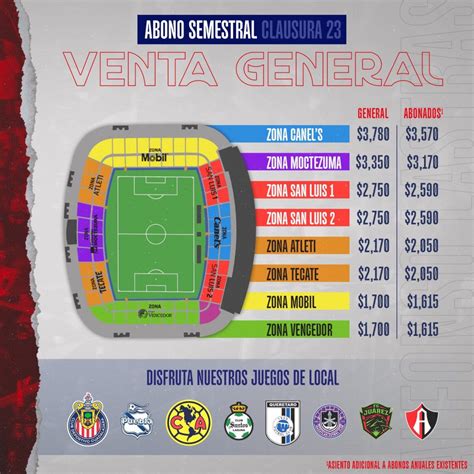 Abono semestral C2023 Atlético de San Luis Media Cancha SLP