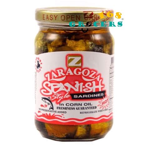 Zaragoza Bottled Spanish Style Sardines In Corn Oil Hotspicy