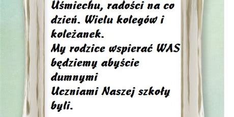 Życzenia dla pierwszoklasistów Szkoła Podstawowa nr 12