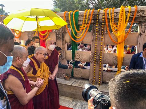 His Holiness The Dalai Lama Arrives In Bodh Gaya Bestows Blessings