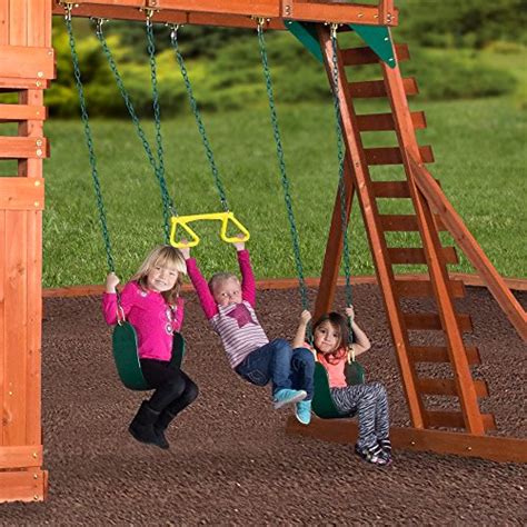 Backyard Discovery Woodridge Ii All Cedar Wood Playset Swing Set Pricepulse