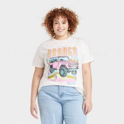 Women S Ford Bronco Short Sleeve Graphic T Shirt Off White X Target