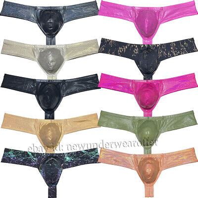 Men Gloss Bikini Boxer Briefs High Cut Underwear Hipster Soft Lingeres Jockstrap EBay